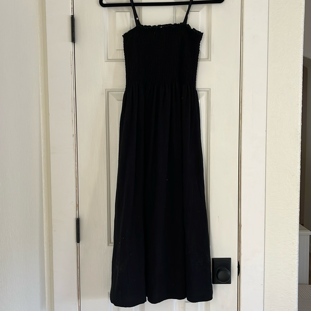 H&M smocked cami midi dress